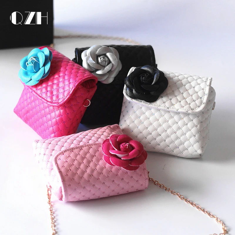 QZH/мини-сумка-мессенджер для маленьких девочек; милая детская сумка принцессы для девочек; маленькие кошельки для монет; детские сумки; Детские сумки на плечо с цветочным рисунком
