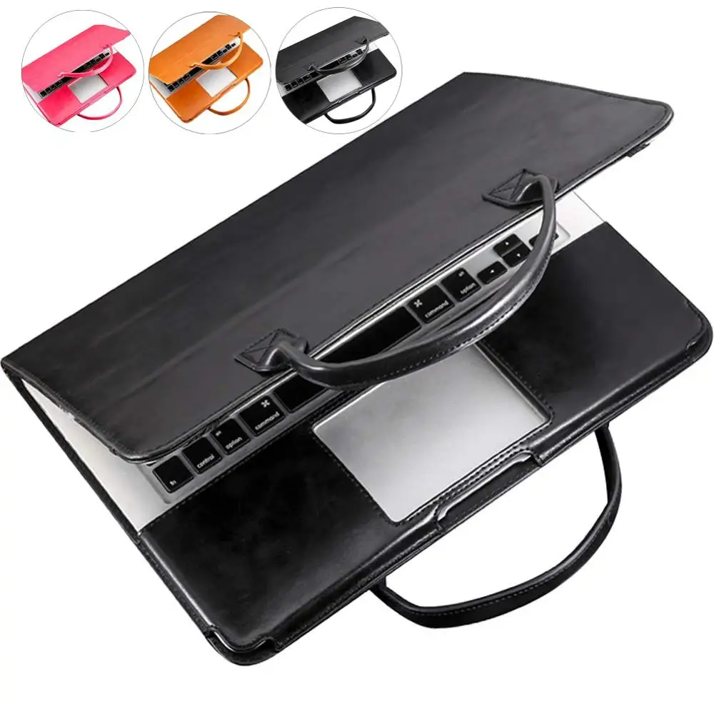 

HOOWAN PU Protect Lapto Bag With Hand Strap Notebook Case Laptop Sleeve for macbook 12" 13"13.3"