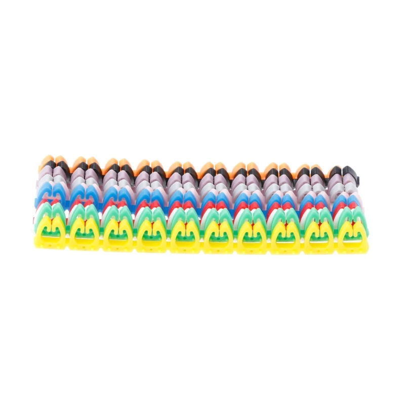 100Pcs/Set Colorful Numeric Cable Label Mark For RJ45 RJ11 RJ12 Network Cable High Quality Cable Label Mark