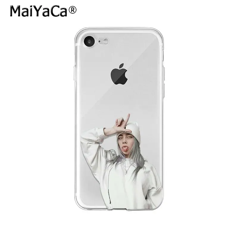 MaiYaCa Billie Eilish мягкий чехол для телефона из ТПУ чехол для Apple iPhone 8 7 6 6S Plus X XS MAX 5 5S SE XR мобильных телефонов