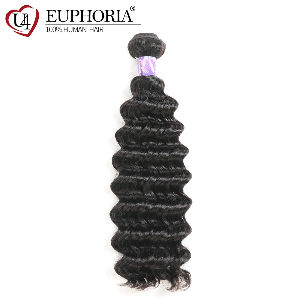 Brazilian Hair Weave Bundles EUPHORIA Deep Wave 100% Human Hair Weave Extensions Natural Color Non-Remy Hair Weaving 8-26inch Brazilian Hair Weave Bundles EUPHORIA Deep Wave 100% Human Hair Weave Extensions Natural Color Non-Remy Hair Weaving 8-26inch