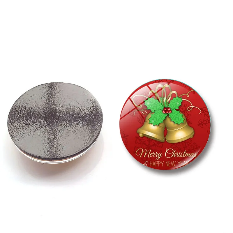 1 шт. магнит на холодильник со снеговиком и Санта-Клаусом 25 мм мультяшный стеклянный магнитный стикер на холодильник домашний Декор Рождественский подарок