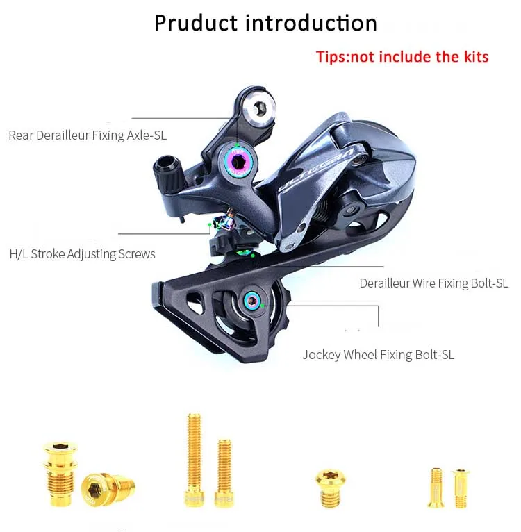 Titanium Screws Bolt Set for Bicycle Derailleur System Shimano ULTEGRA