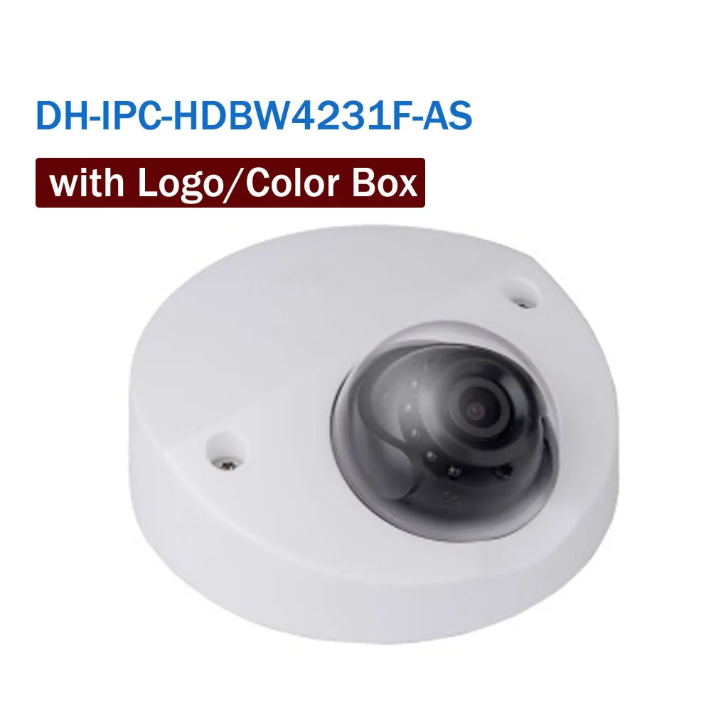 DH IPC HDBW4231F AS Full HD 2MP Starlight 20 м ИК Мини купольная сетевая Kamepa Поддержка PoE SD слот