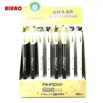 

AIHAO New Arrival Simple Design Cap 12pcs/lot Eraser Pen Smooth Writing Pen For Student School Supply Free Shipping