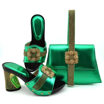 

New Arrival Italian Shoes with Matching Bags for Women Shoes and Bag Set African Sets 2019 Ladies Shoes and Bag Set Party Pumps