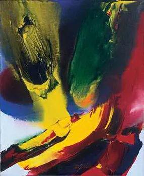 

Handed modern handmade abstract painting on oil canvas for living room decor and wallpaper