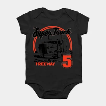 

Baby Onesie Baby Bodysuits kid t shirt Funny cotton short sleeve Super Truck