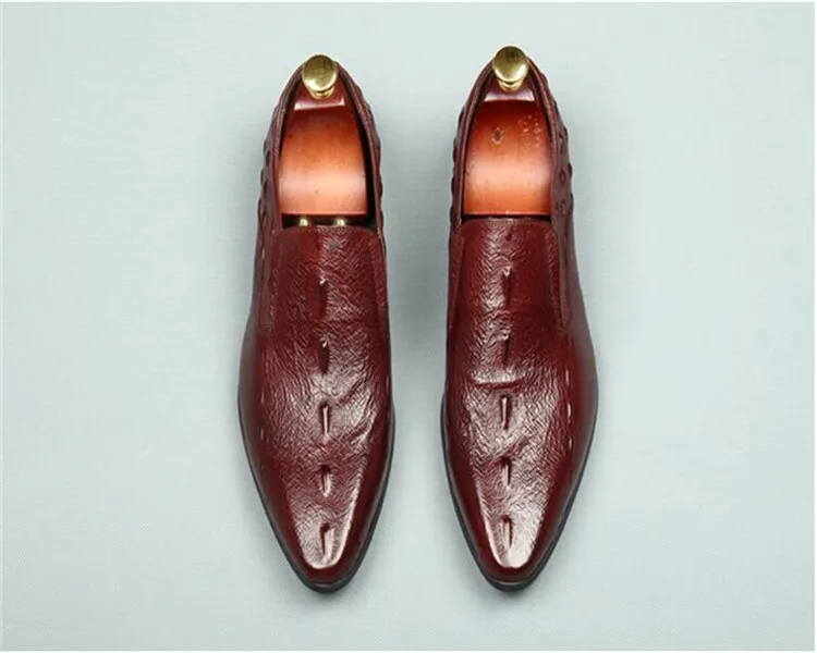 Новинка; весенние мужские туфли с узором; дышащая повседневная обувь в британском стиле с острым носком без застежки; Мужская модная индивидуальная обувь