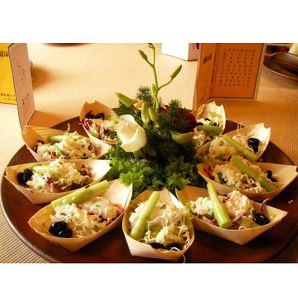 Premium Brown Disposable Paper Food Serving Tray for Fried Fish Chicken Fast Food and More, 50pcs/set, 3 Sizes to Choose