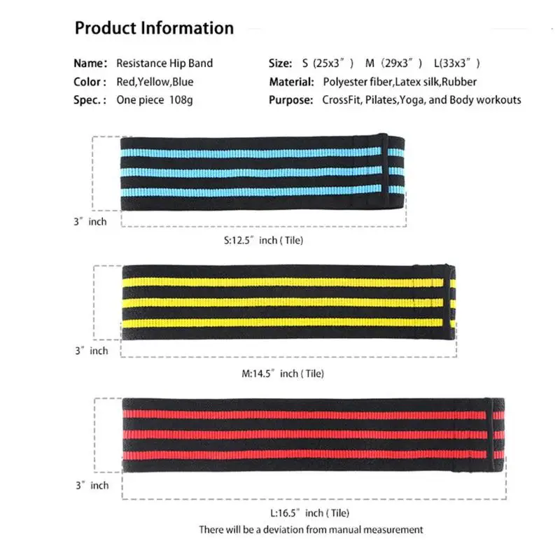 Унисекс лента-трофей, окружность бедра, петля, полоса сопротивления, тренировки, упражнения, полосы для ног, бедра, ягодицы, встык, приседания, полосы, нескользящая конструкция