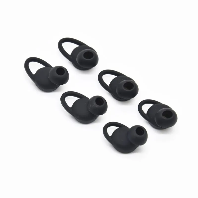 12 пар силиконовые повязки амбушюры Замена для крышки наконечники для наушников чехол для meizu EP51 Bluetooth наушники - Цвет: Черный