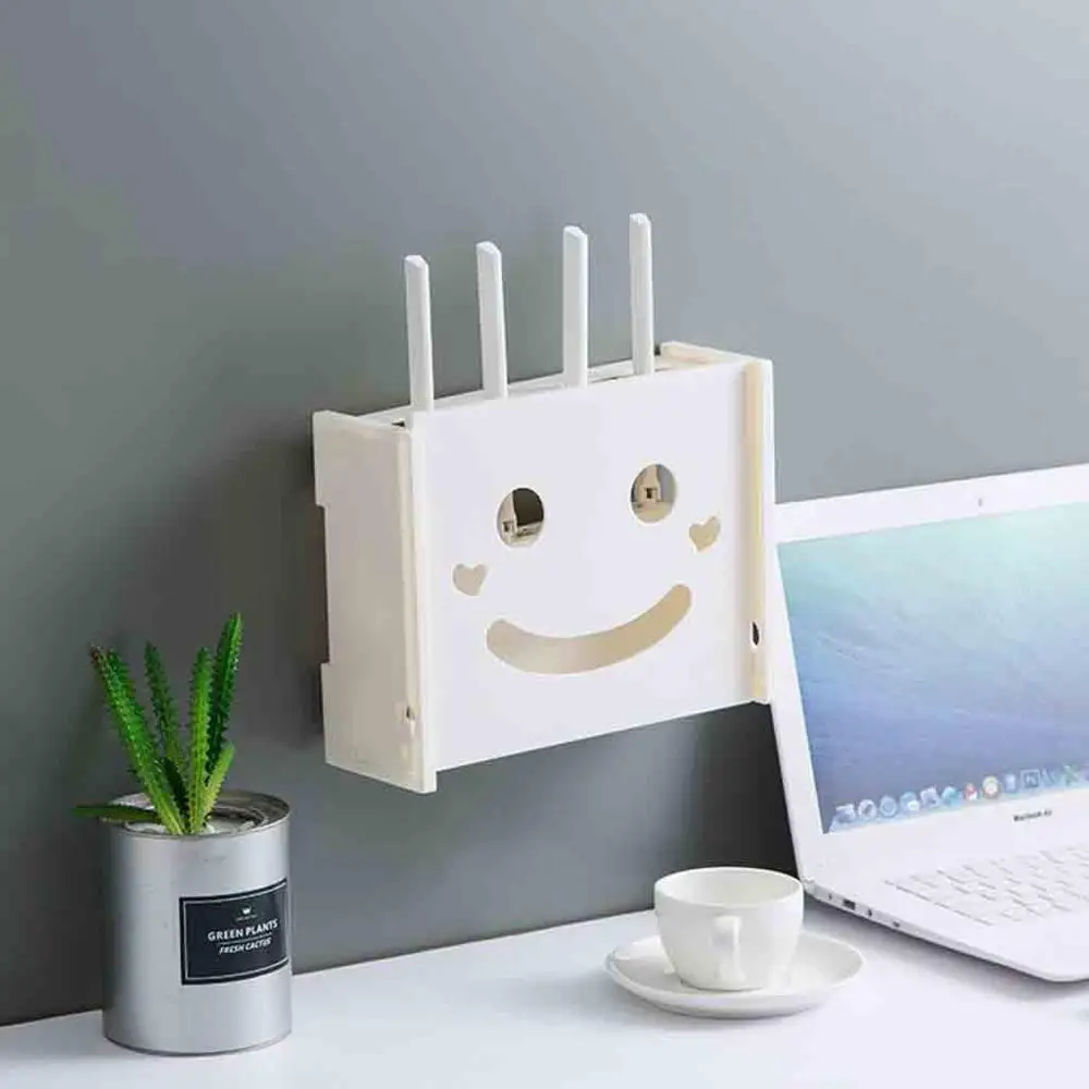 

Wireless router shelf Wireless Wifi Router Box PVC Wall Shelf Hanging Plug Board Bracket Storage EUROPE Style Storage Boxes @15
