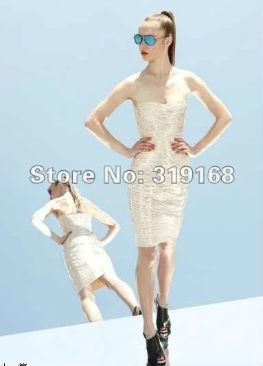 New Fashion Hot Sexy Sheath/Column Sweetheart Strapless Mini/Knee Bandage Dress Party Gown IWD102702 | Свадьбы и торжества