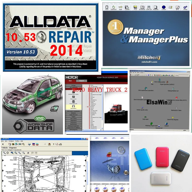  2017 nueva llegada Alldata y mitchell on demand 2015 + ElsaWin 52 + vívido taller + gerente ect tod