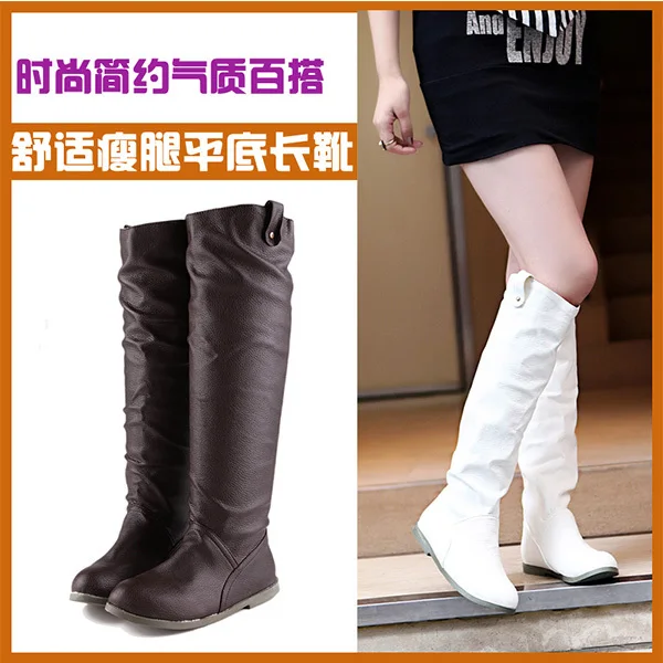 

Women's Boots 2014 Autumn winter New fashion ladies sexy Knee high boots high-leg  long boots 34-43  XY041