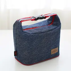 Новая мода Портативный джинсовой Обед сумка Термальность Еда изолированные сумка повседневная сумка для пикника для Для женщин дети Для