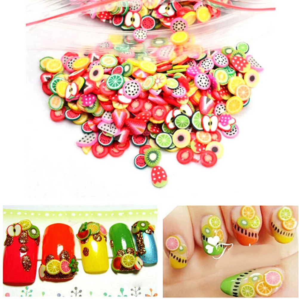 1000pcs Fruit slices Filler For Nails Art Tips Slime Fruit For Kids DIY slime Accessories Supplies Decoration Soft pottery 1000pcs Fruit slices Filler For Nails Art Tips Slime Fruit For Kids DIY slime Accessories Supplies Decoration Soft pottery