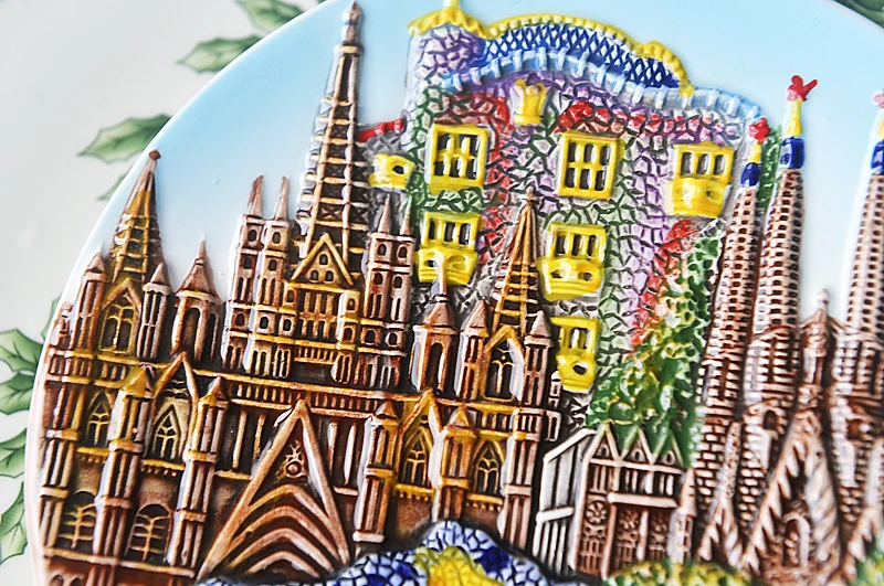 Барселона Гауди испанский туристический сувенир креативный маятник подвесная Тарелка декоративная тарелка домашний подарок памятная тарелка для путешествий