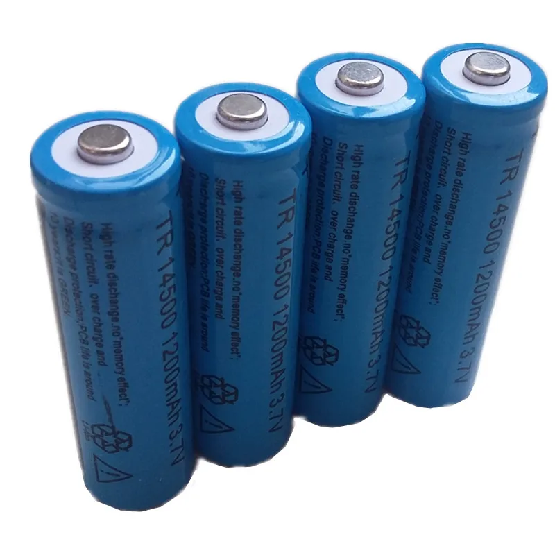 DING Ли Ши Цзя 10 шт./компл. 14500 аккумулятор 3,7 V 1200 mAh Аккумулятор LI-Ion для светодиодный фонарик батареи litio батареи