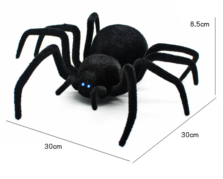 

Radio Remote Control Realistic Fake Insect RC Insect Bug RC Prank Toys Insects Joke Scary Trick Spider - Black 4 Channels