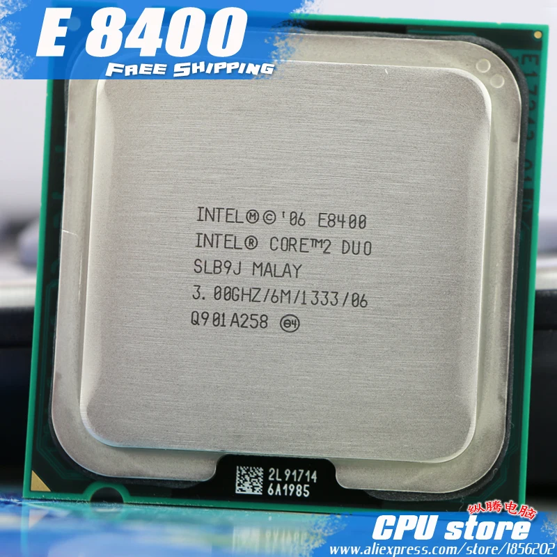 

Intel Core 2 Duo E8400 CPU Processor (3.0Ghz/ 6M /1333GHz) Dual-Core Socket 775 (working 100% ) sell E8500 E8600