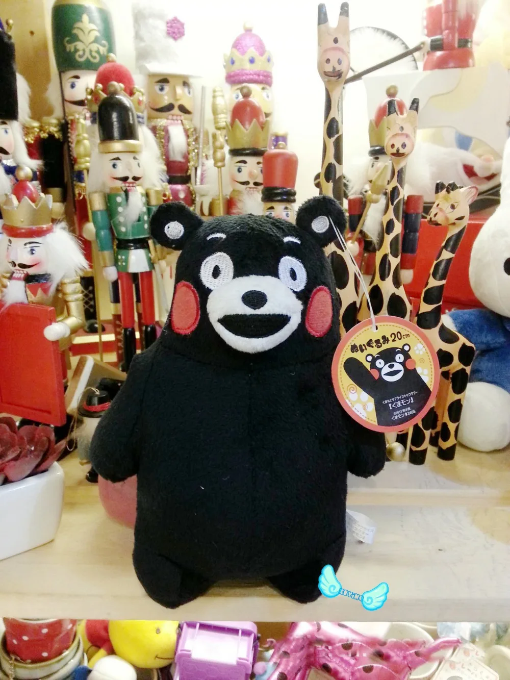 Stuffed Animal Japan Masot Kumamon Plush Bear Toy Smiling 8inches Gift