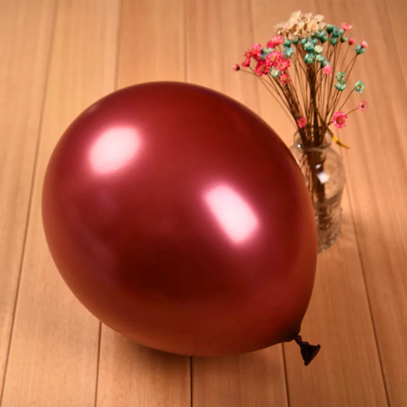 Charming Wine red balloons 12 inch 3.2g bead light pearl balloon
