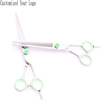 

7" JP 440C Customized Logo Salon Barber Scissors Cutting Shears Thining Shears Professional Hair Scissors Stylist Scissors C1121