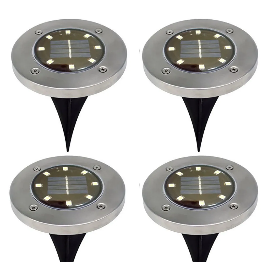 

Solar Power 8LEDs 600ma Ni-MH Rechargeable Battery Buried Light Under Ground Lamp Outdoor Path Way Garden Decking