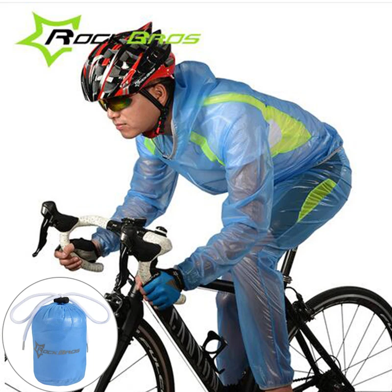 Rockbros Cycling Bicycle Riding Raincoat Waterproof Cycling Rain Jacket Suit Climbing Hiking Fishing Rainwear Rainproof Pants