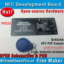 Модуль NFC/RFID, макетная плата PN532, считыватель оценочных плат с прозрачной белой картой