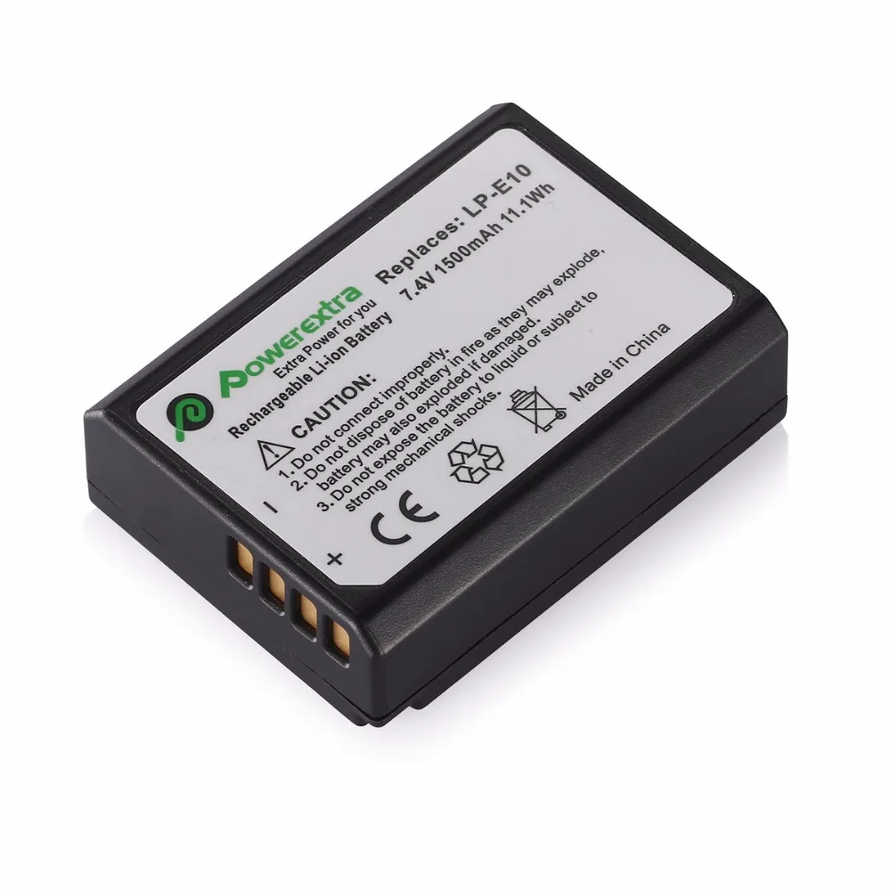 Powerextra Decoded LP E10 1500mAh 7.4v Li ion Battery For
