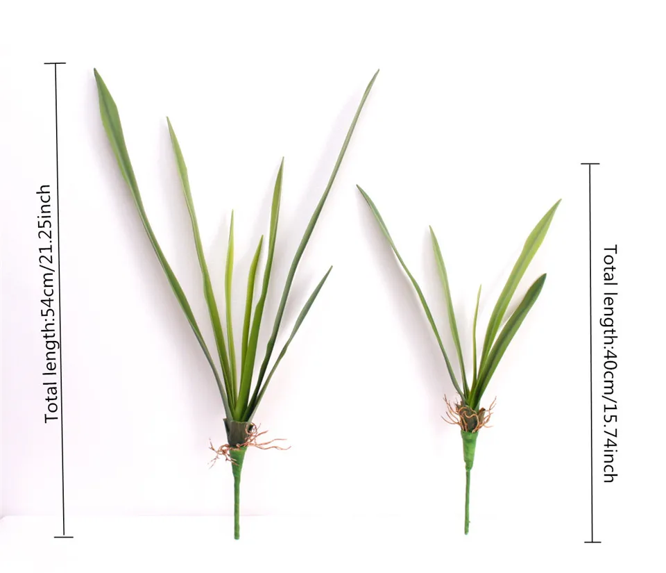 Сделай Сам имитация полиуретан с эффектом реального прикосновения гладиоли листья креативные вставленные цветочные горшки с поддельными листьями для дома гостиной зеленое украшение