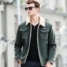 L’erfoe Winter Jacket Men fashion Male Fleece Parka Coat Mens Solid Thick Keep Warm Fur Down Jacket M-4XL