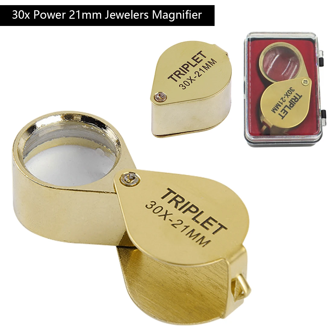 

1pc 30X 21mm Jewelers Magnifier Magnifying Glass Eye Loupe For Jewelry/Store/Gold /Watch Loupe Repair Tool