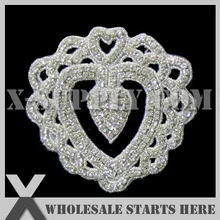 30 шт./партия) Свадебная металлическая аппликация из горного хрусталя бисерная нашивка для свадебное платье под заказ украшение, X1-RAT2216
