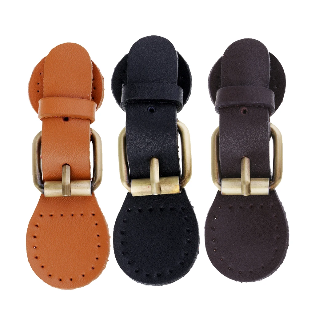 Retro Sew on Leather Magnetic Snap Buckles Closure DIY Bag Handbag Replacement 9.5x2cm