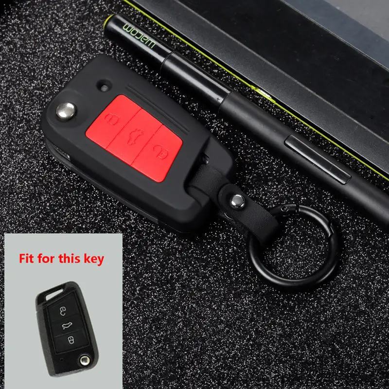 High Quality Mature Carbon Fiber Matte Car Key Case For Volkswagen Polo Golf Skoda Superb A7 Passat Beetle interior accessories