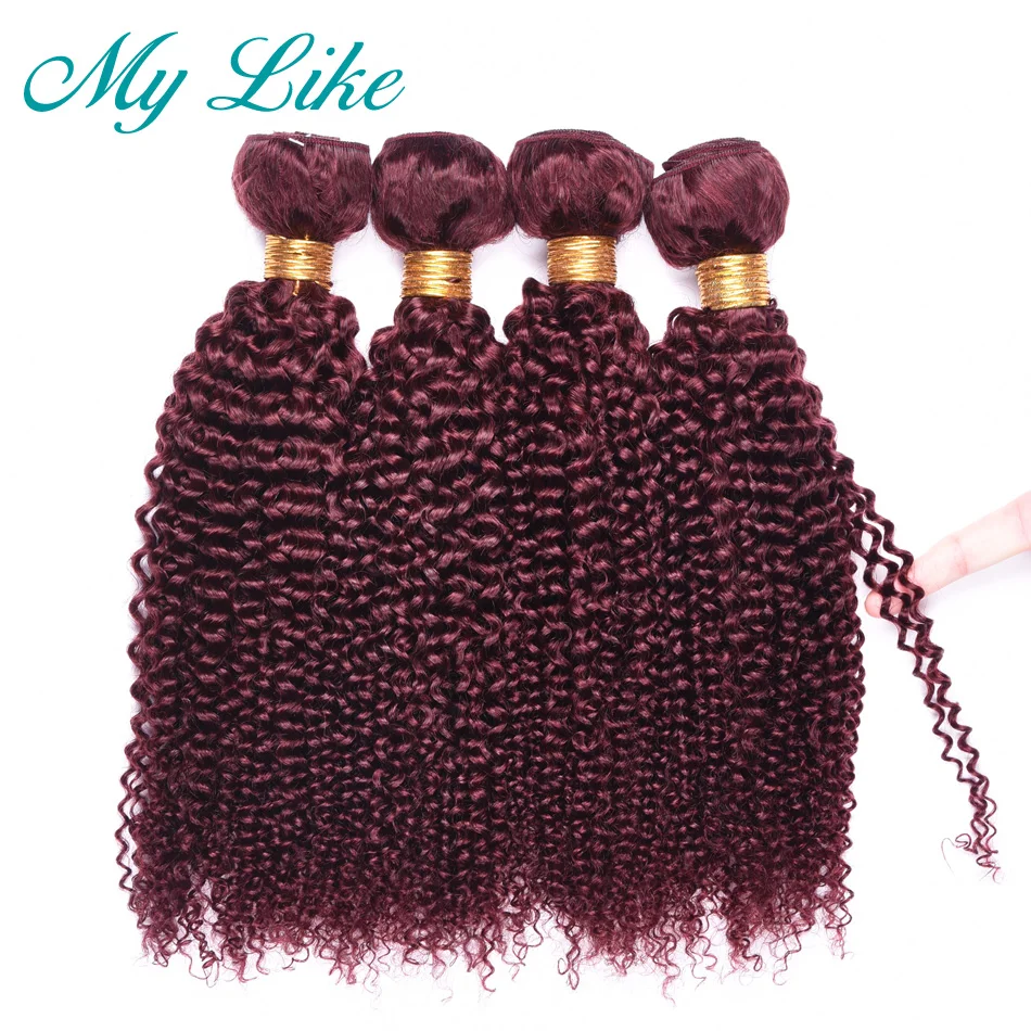My Like Pre-colored 99j Burgundy Afro Kinky Curly Brazilian Hair Weave Bundles #27 Blonde Nonremy Human Hair Extension 4 Bundles My Like Pre-colored 99j Burgundy Afro Kinky Curly Brazilian Hair Weave Bundles #27 Blonde Nonremy Human Hair Extension 4 Bundles