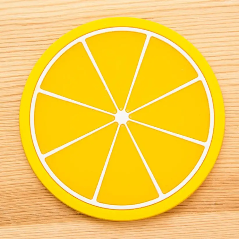 Кухонный SelfHolder коврик апельсин Coaster красочная силиконовая чашка держатель для напитков коврик для посуды лучшие кухонные инструменты