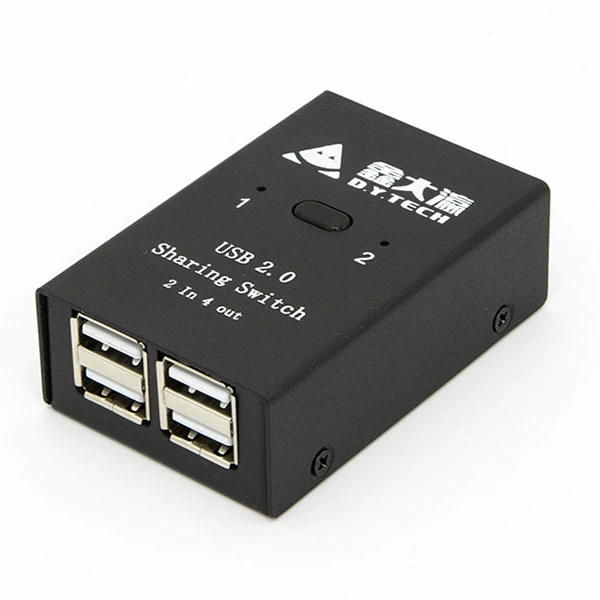 

DY-B046 2 в 4 выход USB 2,0 коммутатор USB флэш-принтер адаптер