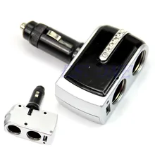 USB Порты и разъёмы отклонения в размерах на 1-2 разветвитель прикуривателя автомобиля Зарядное устройство для адаптера переменного тока 12 V/24 V