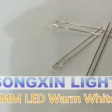 1000 шт./лот 3 мм прозрачный/прозрачный круглый светодиодный светильник 3 мм теплый белый светодиод лампы 2800-3200K WW 3 мм светодиодный