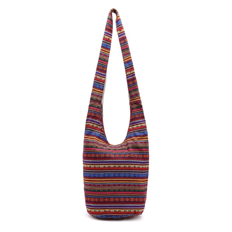 diseño étnico hippie con cremallera BKEOY Bolsa de hombro para mujer 