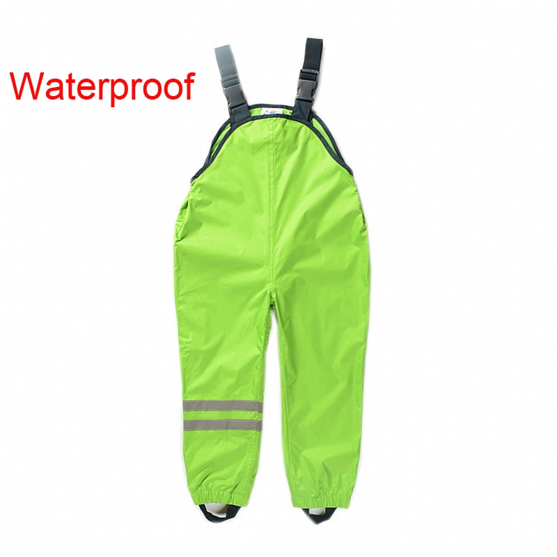 Girls Waterproof Overall Children Waterproof Rain Pants Fashion Kids