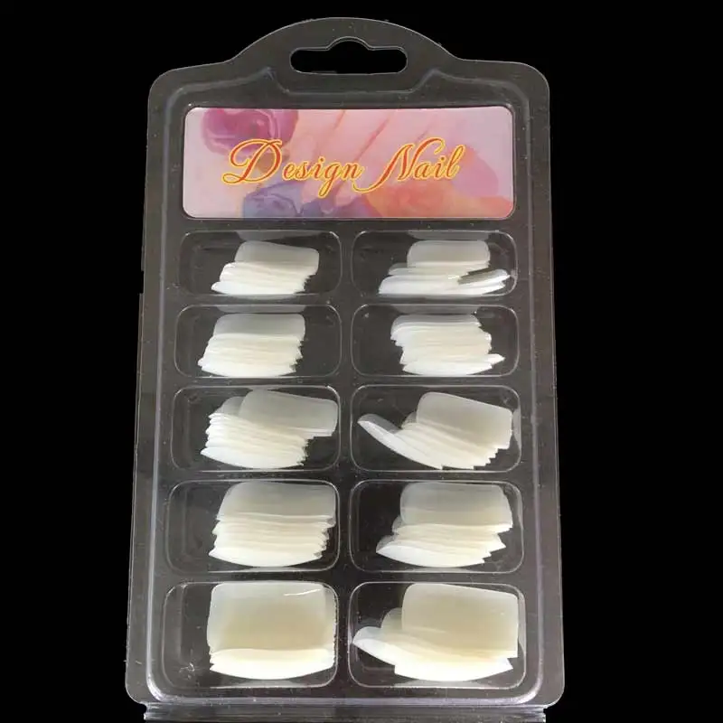 

100Pcs Fake Nail Art Tips Full Cover Acrylic Artificial False Nails Art Decorations Tips For Nails Salon Makeup Tool Faux Ongles