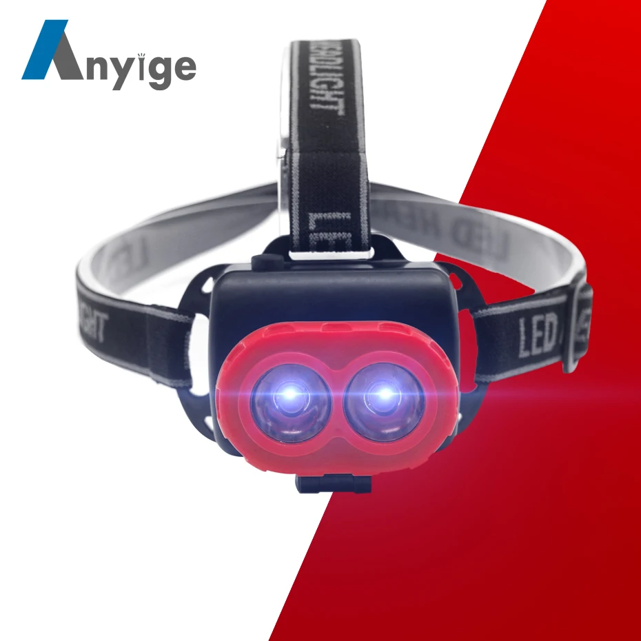 

ANYIGE Mini Headlamp 1Mode Head Flashlight Frontal Headlight Torch Lamp For Camping Hunting Night Light Fishing Using AA Battey
