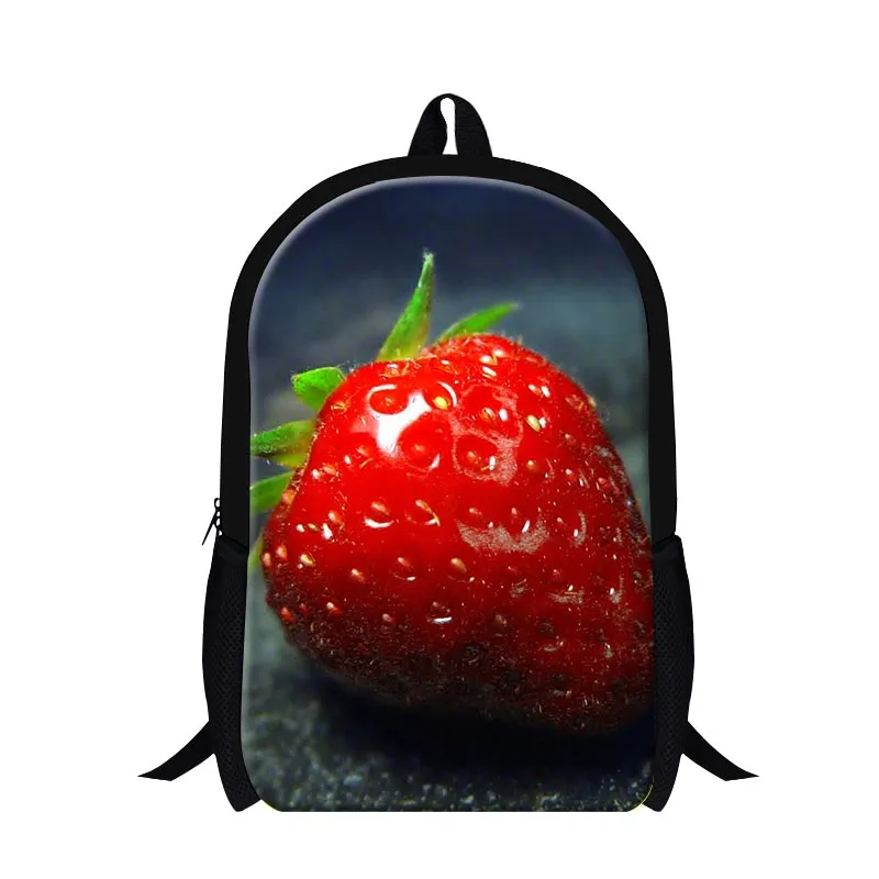 Милый фруктовый узор рюкзак для подростков, дизайнерские рюкзаки для женщин путешествия, модные школьные сумки для девочек, школьные сумки для студентов - Цвет: Черный