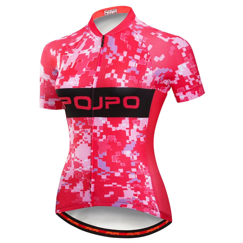 Велоспорт Джерси Женская велосипедная одежда из Джерси для горного велоспорта Топ Майо Лето Гонки Дорога Горный Спорт рубашка женская дышащая розовая - Цвет: 5806